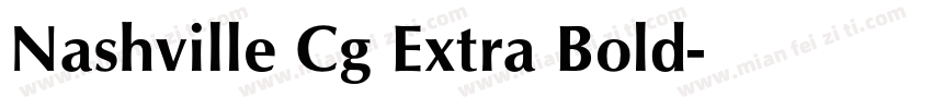 Nashville Cg Extra Bold字体转换